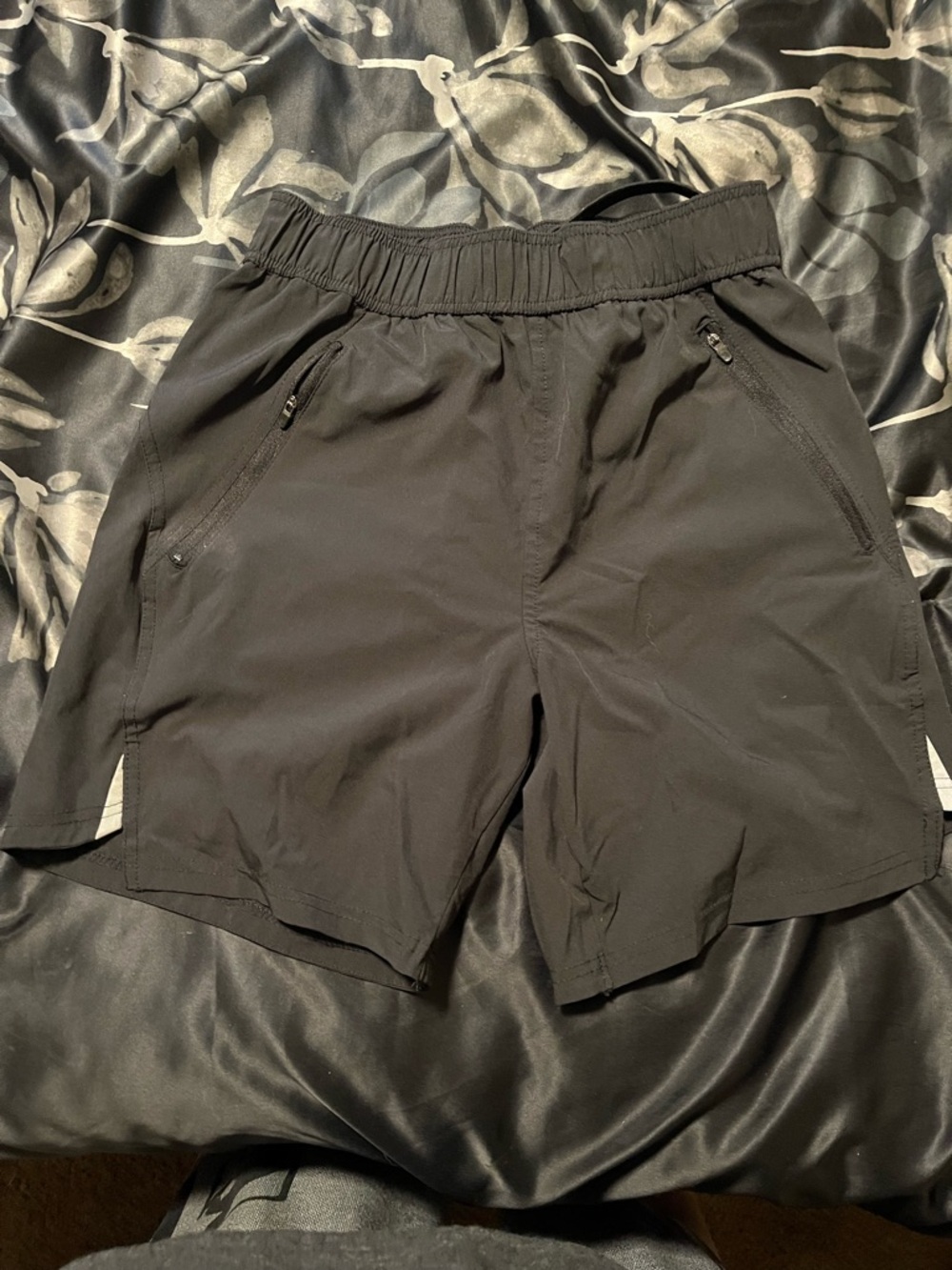 Balance Collection Men's Black Athletic Shorts with Zipper Pockets